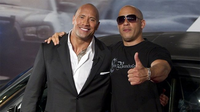 Vin Diesel e The Rock nel 2011