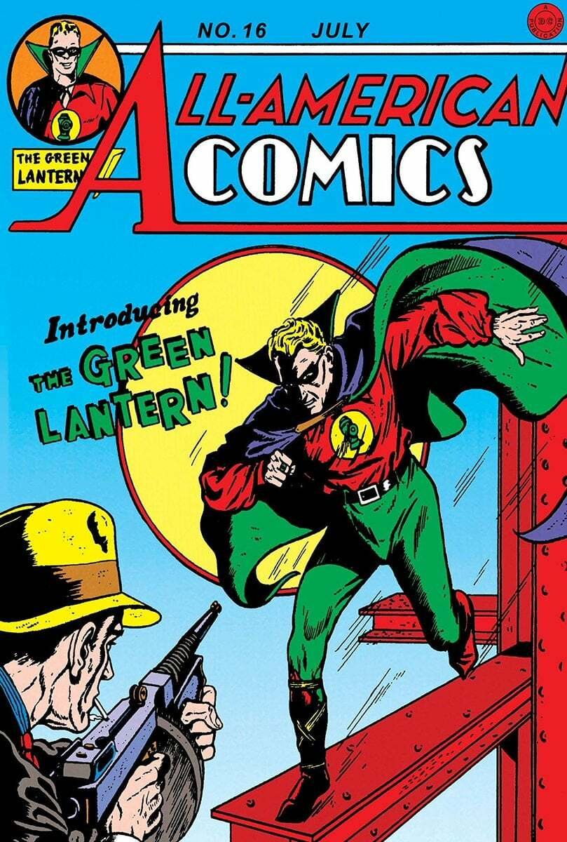 Lanterna Verde affronta un criminale nella cover del fumetto