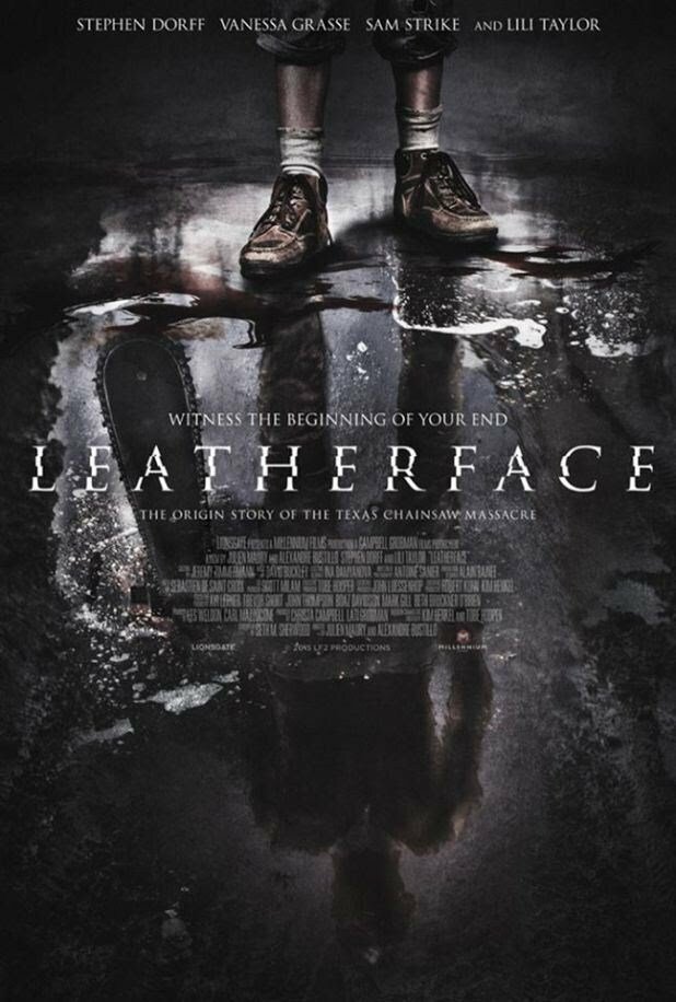 Il poster ufficiale di Leatherface