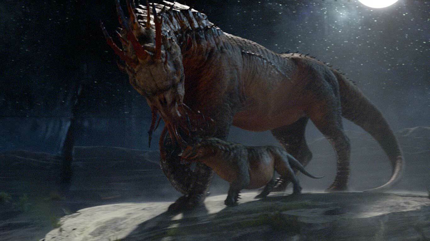 Clicca per vedere l'immagine originale I due esemplari di Graphorn presenti nella valigia magica di Newt Scamander