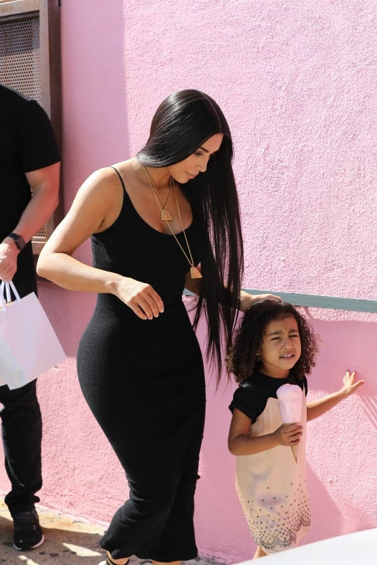 Kim Kardashian con la piccola North West