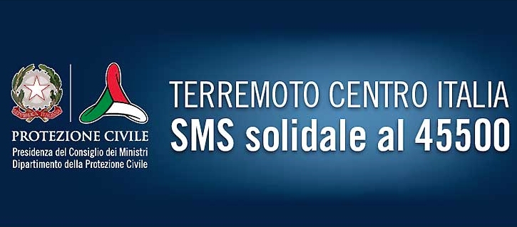 Il numero attivato dalla Protezione Civile per l'SMS solidale di 2 euro 