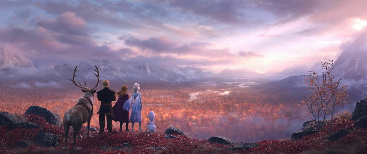 I protagonisti nella foresta di Frozen II