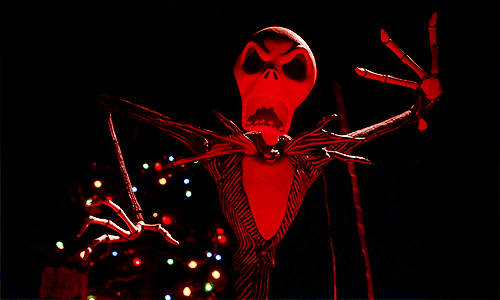 Nightmare Before Christmas una scena del film con Jack Skeletron