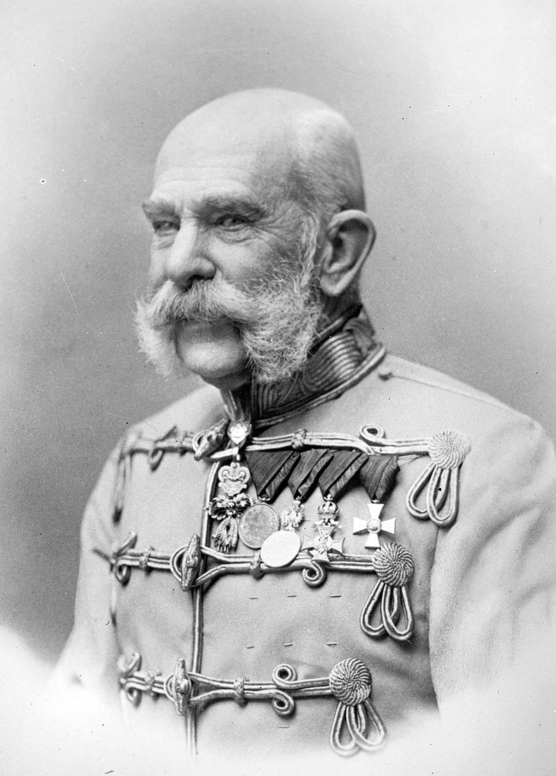 L'imperatore Francesco Giuseppe in una foto del 1903
