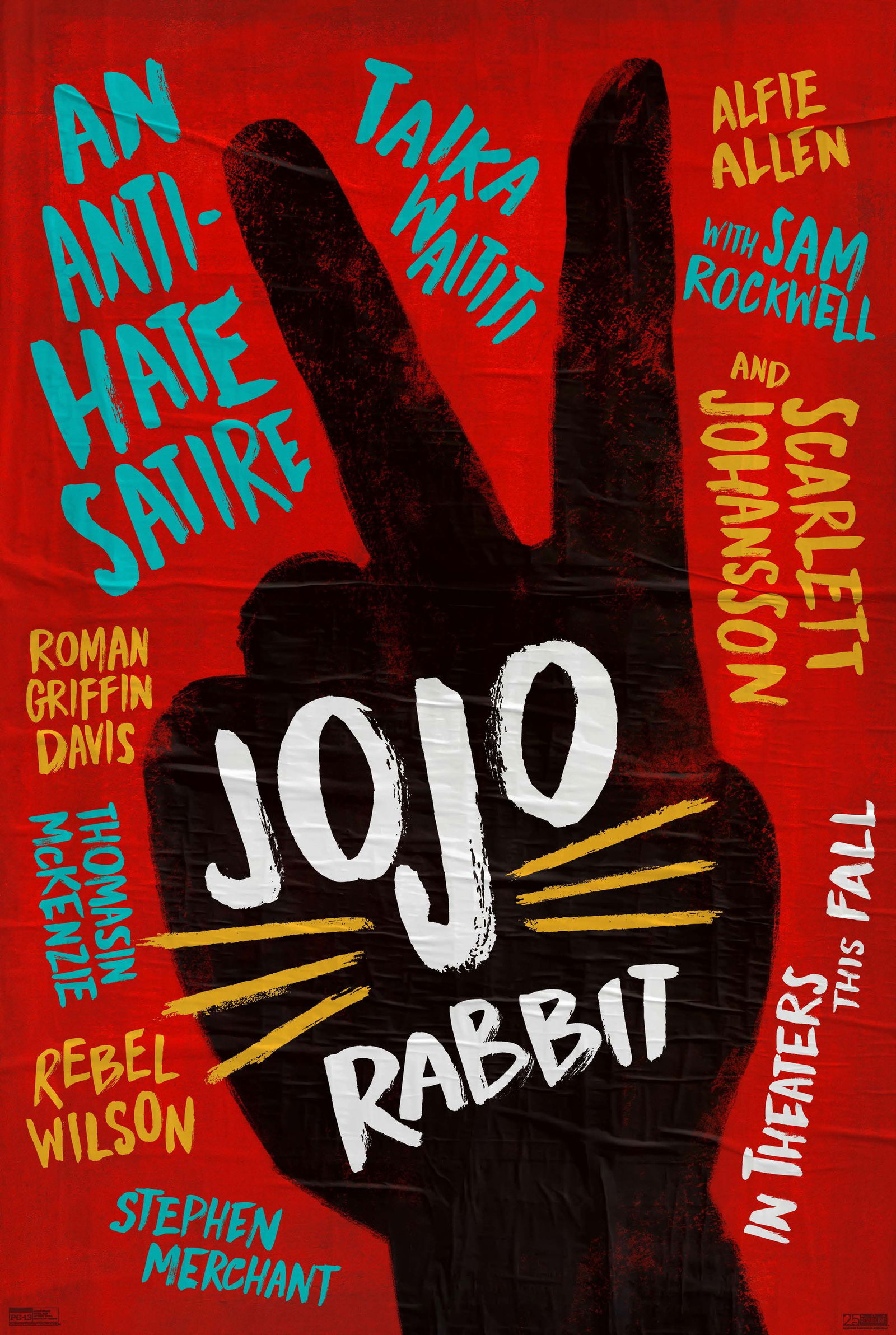Clicca per vedere l'immagine originale Il poster ufficiale di Jojo Rabbit