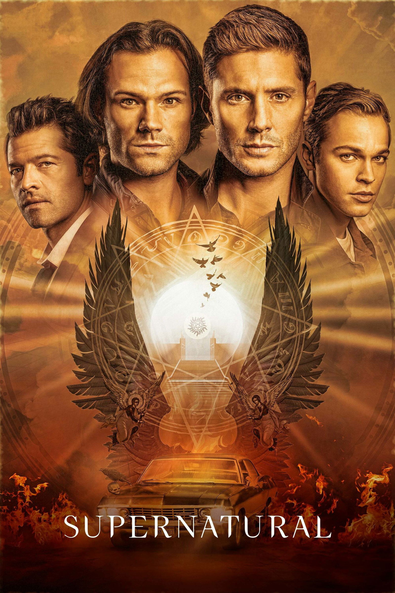 Il poster di Supernatural Il cast nella locandina di Supernatural