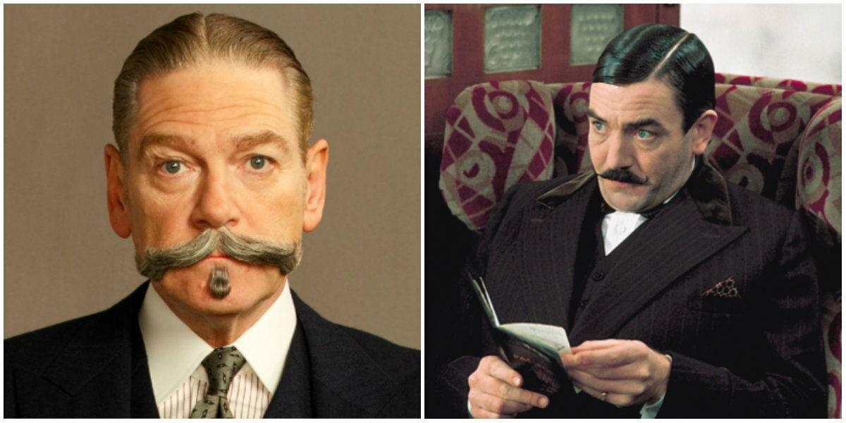 Clicca per vedere l'immagine originale Un collage tra Poirot di Kenneth Branagh e di Albert Finney