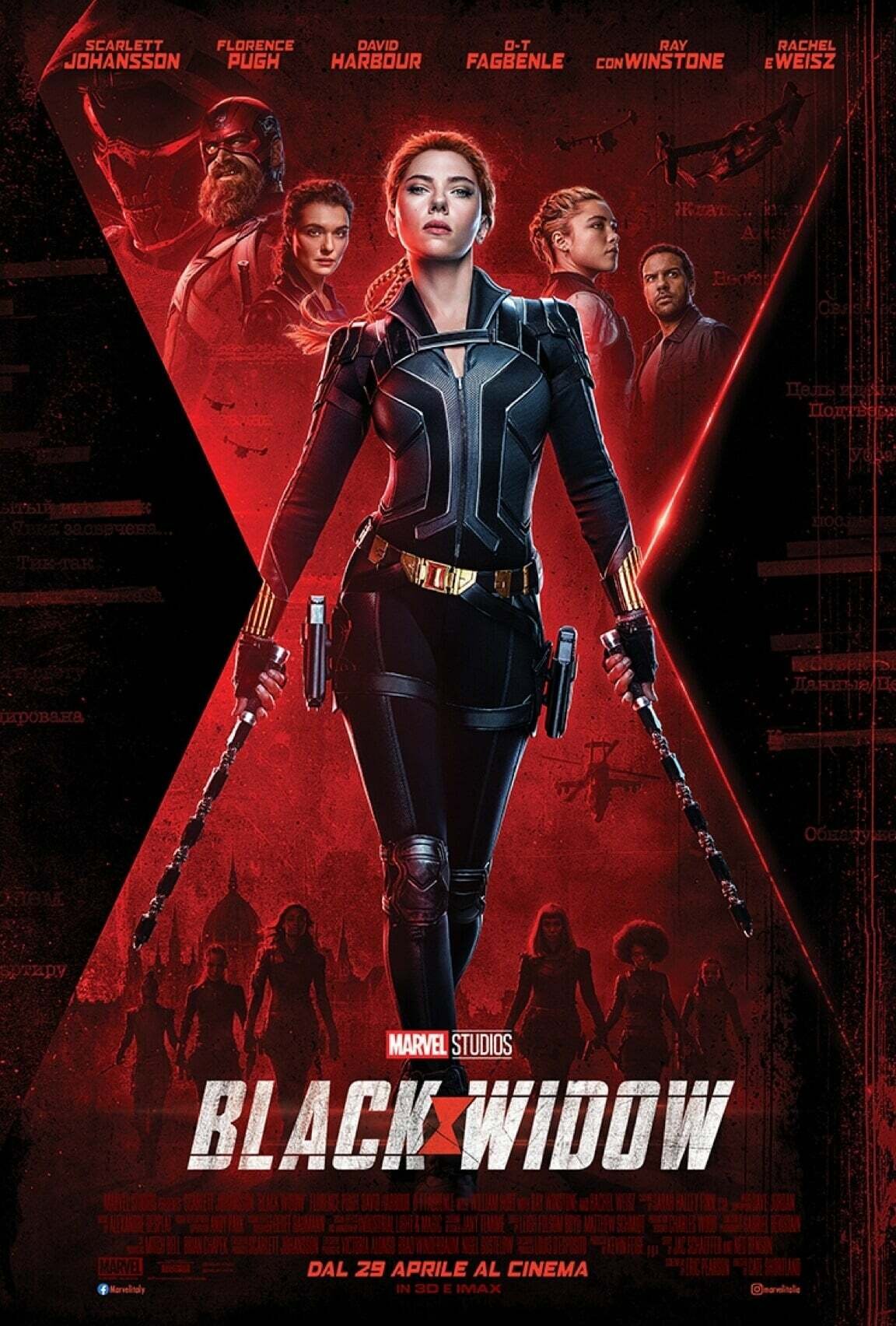 Il poster promozionale di Black Widow