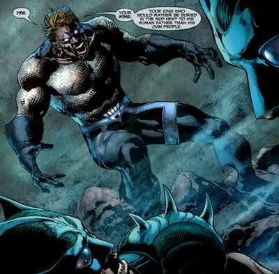 Pagina disegnata in cui Aquaman è una Lanterna Nera