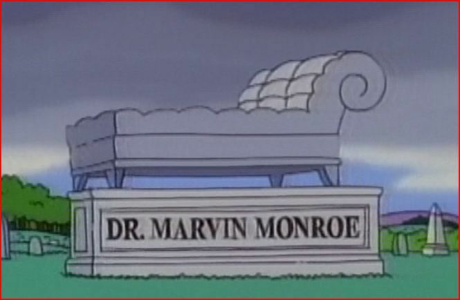 I Simpson: tomba Marvin Monroe I Simpson: la tomba del dottor Marvin Monroe