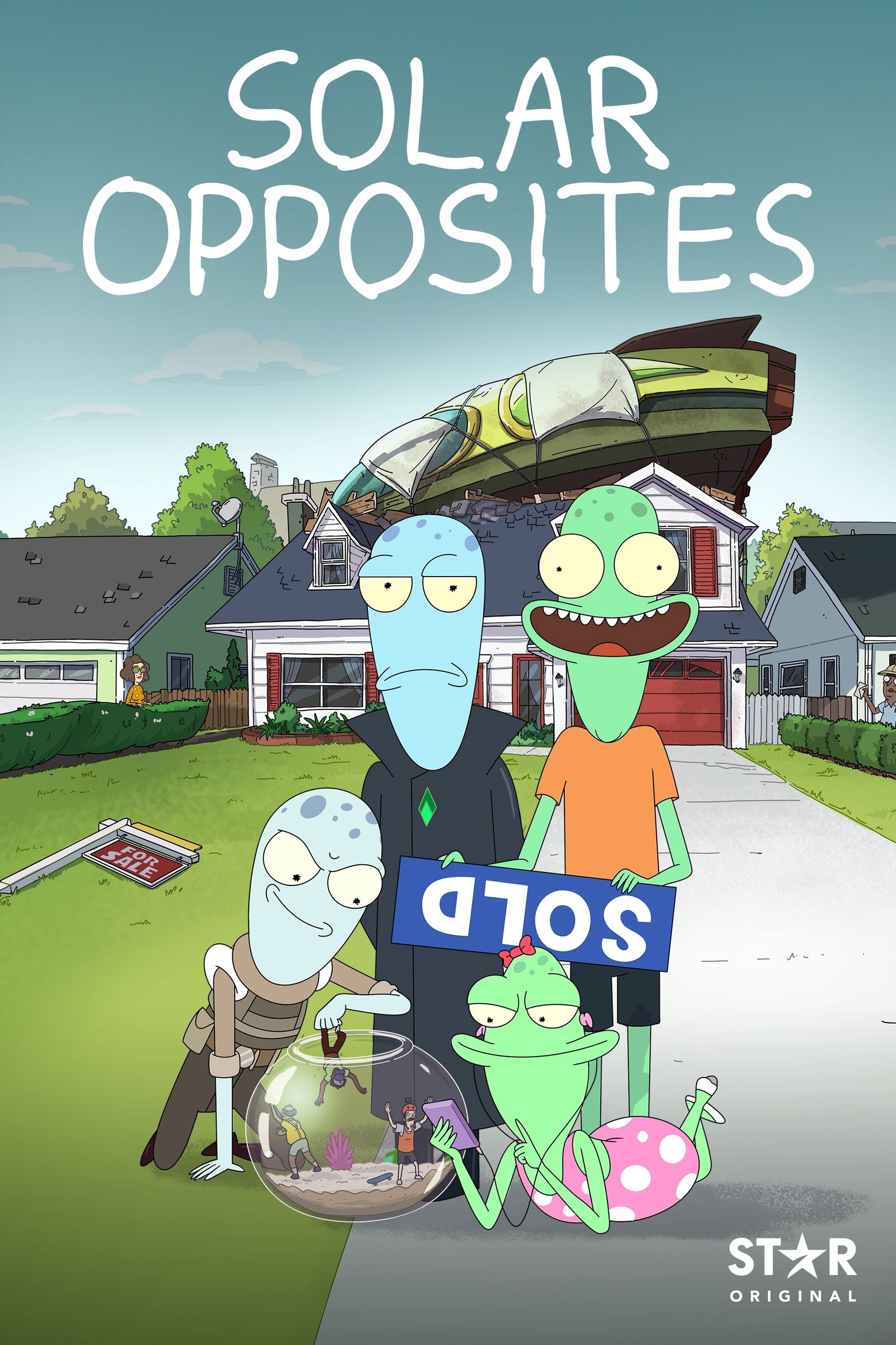 Clicca per vedere l'immagine originale Il poster di Solar Opposites