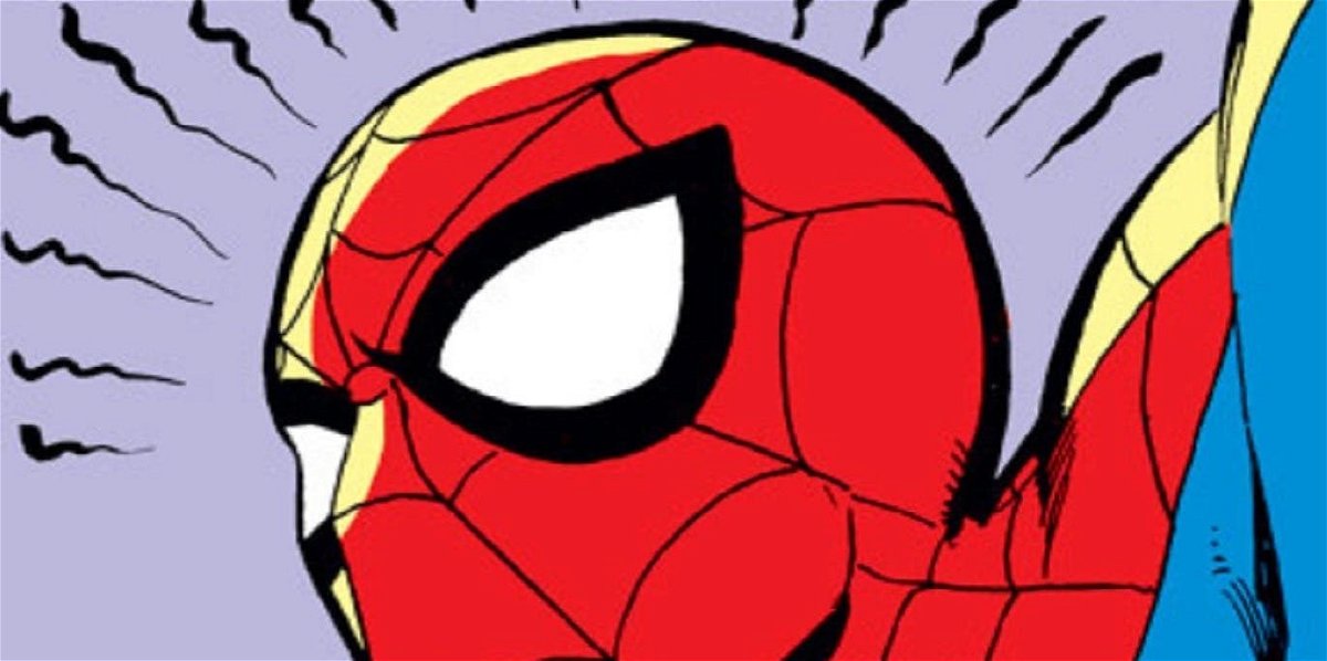 Il manifestarsi del senso di ragno illustrato su una tavola di un fumetto di Spider-Man