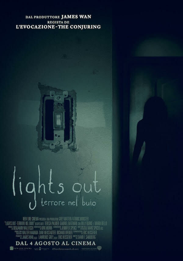Clicca per vedere l'immagine originale Il poster ufficiale di Lights Out -Terrore nel Buio