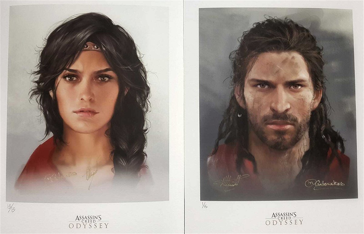 Kassandra e Alexios in concept art da Assassin's Creed Odyssey