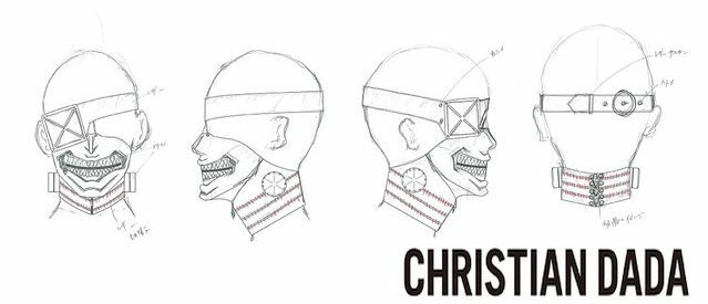 Clicca per vedere l'immagine originale Le maschere di Tokyo Ghoul ridisegnate per il live-action