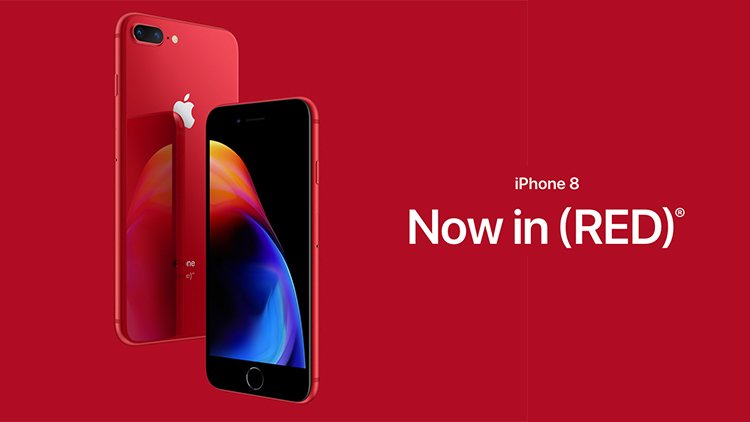 Apple: iPhone 8 e iPhone 8 Plus (PRODUCT)RED con scocca color rosso brillante