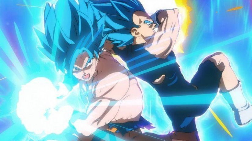 Click para ver la imagen original Goku y Vegeta Super Saiyan Blue en la película de Broly