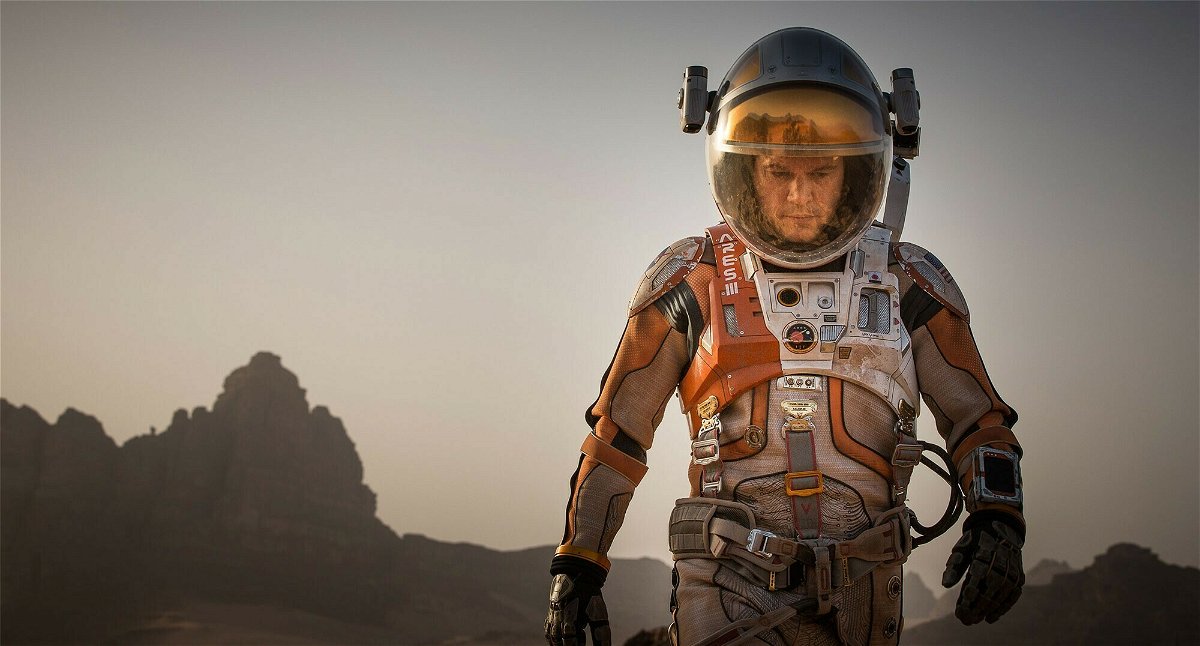 Matt Damon in una scena di Sopravvissuto - The Martian
