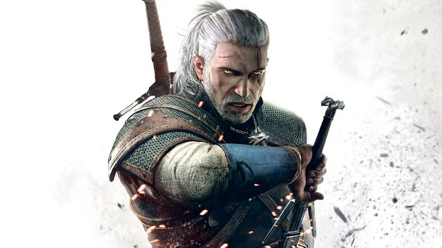 Clicca per vedere l'immagine originale Un primo piano di Geralt di Rivia