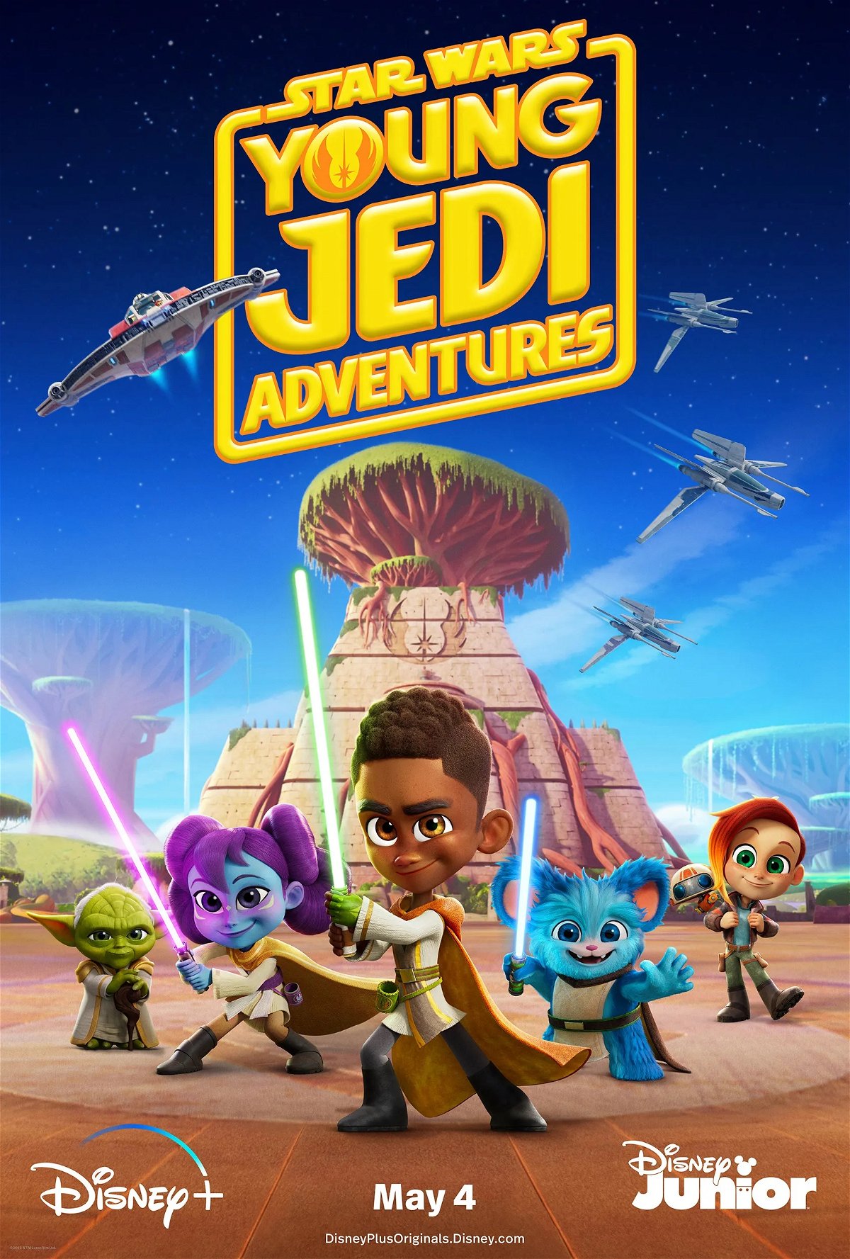 Star Wars Young Jedi Adventures poster - Foto di gruppo dei personaggi