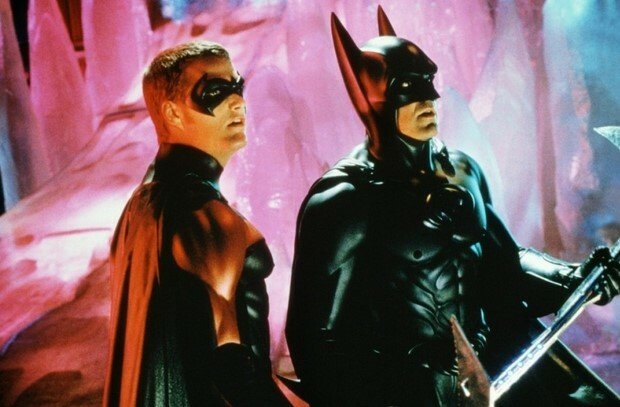 Batman and Robin in a scene from Joel Schumacher's Batman & Robin