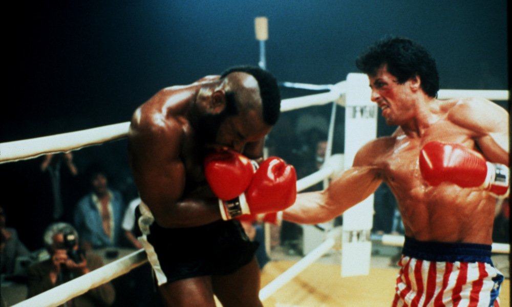 Sul ring Rocky sfida Clubber Lang, nel film Rocky III del 1982