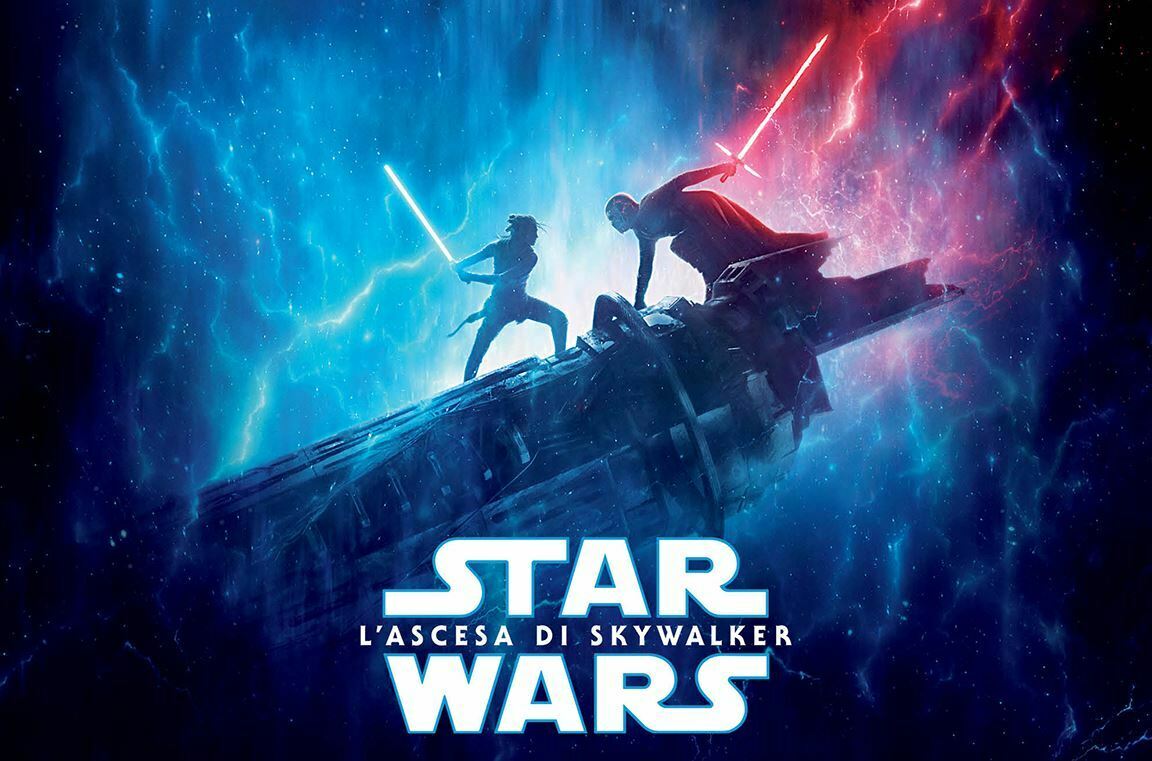 Clicca per vedere l'immagine originale Rey combatte contro Kylo Ren nel poster di Star Wars: L'Ascesa di Skywalker