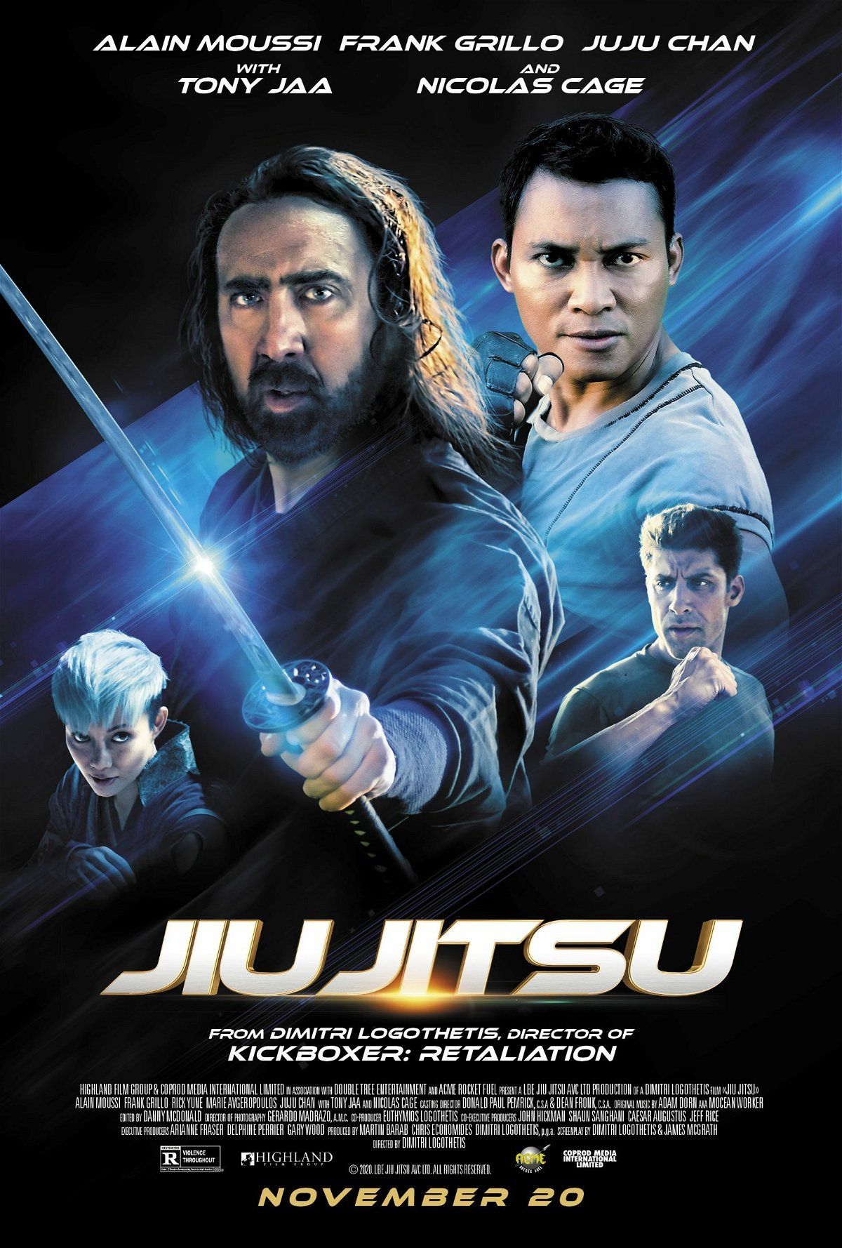 Il cast di Jiu Jitsu nella locandina del film