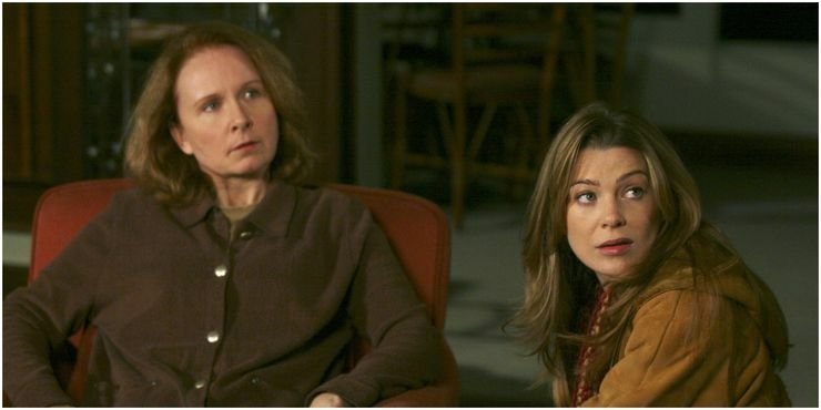 Η Meredith και η μητέρα της Ellis σε μια σκηνή από το Grey's Anatomy