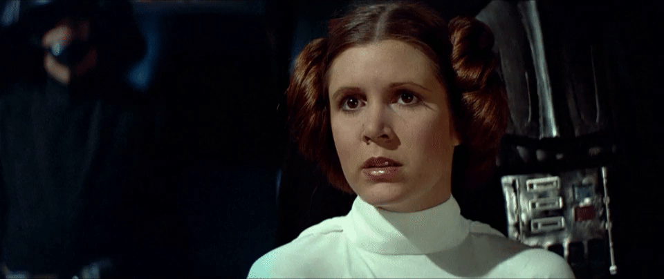 Carrie Fisher è la Principessa Leia in Star Wars