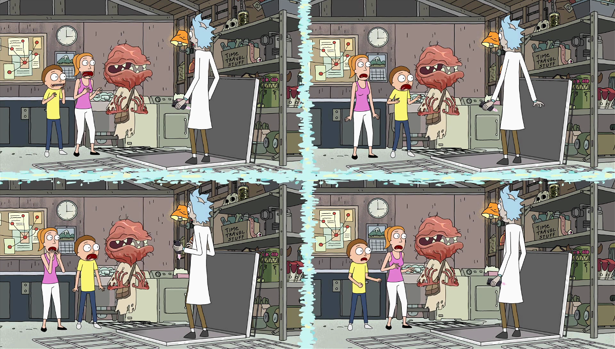 Una escena de Rick y Morty