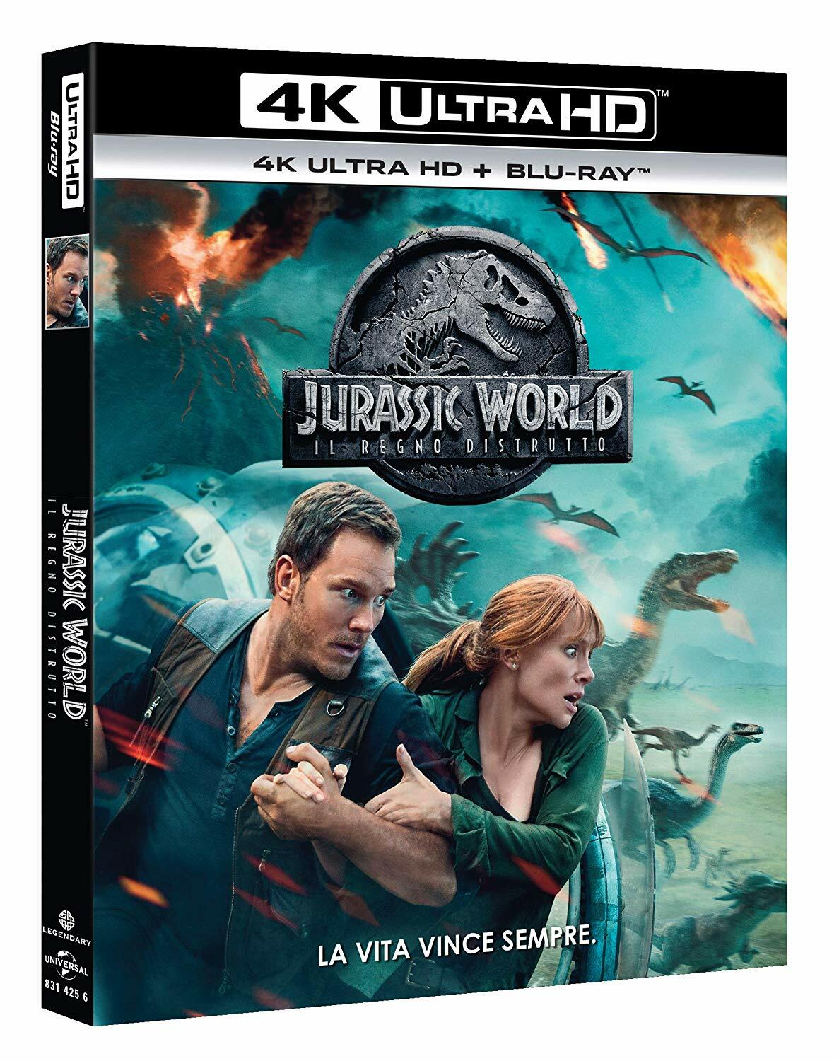 Clicca per vedere l'immagine originale Il 4K UHD di Jurassic World: Il regno distrutto