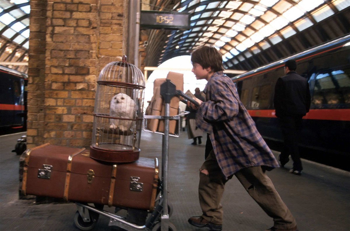 Un'immagine di Harry Potter nella stazione di Kings Cross