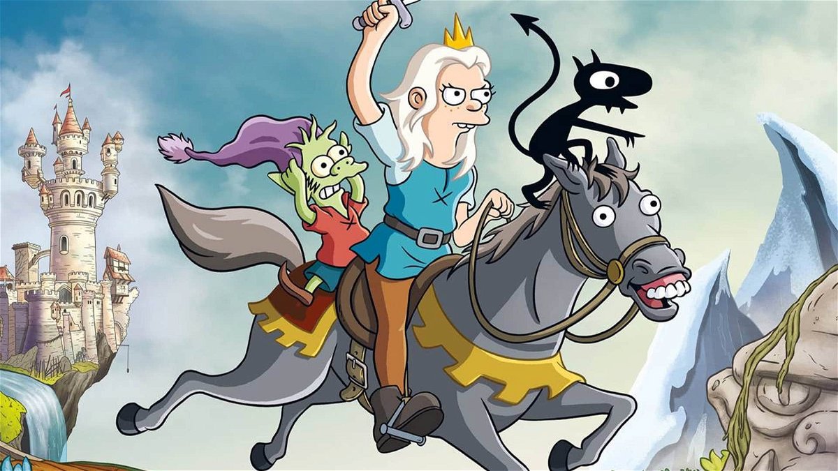 I protagonisti di Disincanto, serie creata da Matt Groening