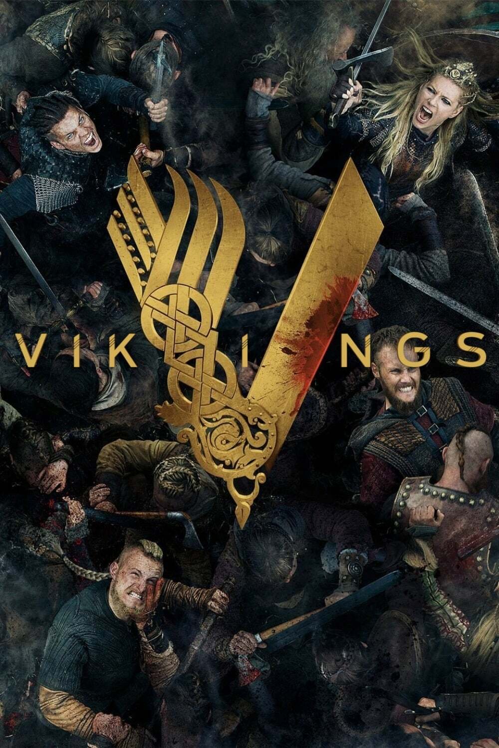 Il cast nella locandina di Vikings