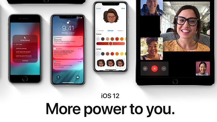 Clicca per vedere l'immagine originale iPhone, iPad e il nuovo slogan per il sistema operativo iOS 12 - More power to you