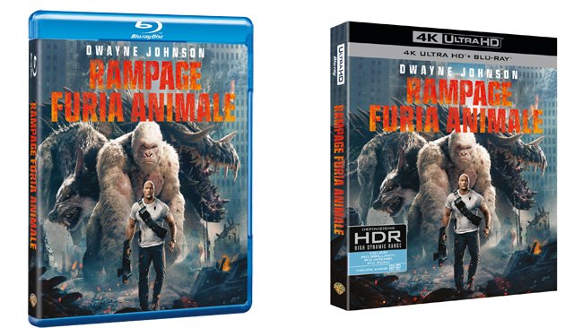 Rampage - Furia Animale: Blu-ray e 4K Ultra HD