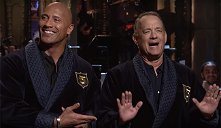 Cover of The Rock is a candidate for US President along with Tom Hanks (in a sketch of the SNL)