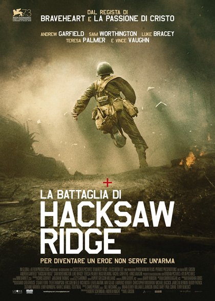 El cartel italiano de La batalla de Hacksaw Ridge