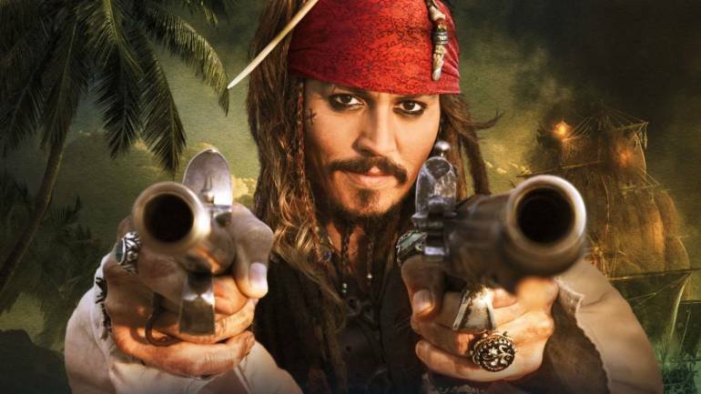 Un primo piano di Jack Sparrow