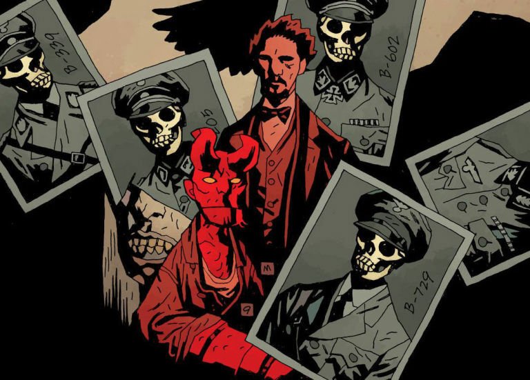 Hellboy e il Professori Broome nei fumetti