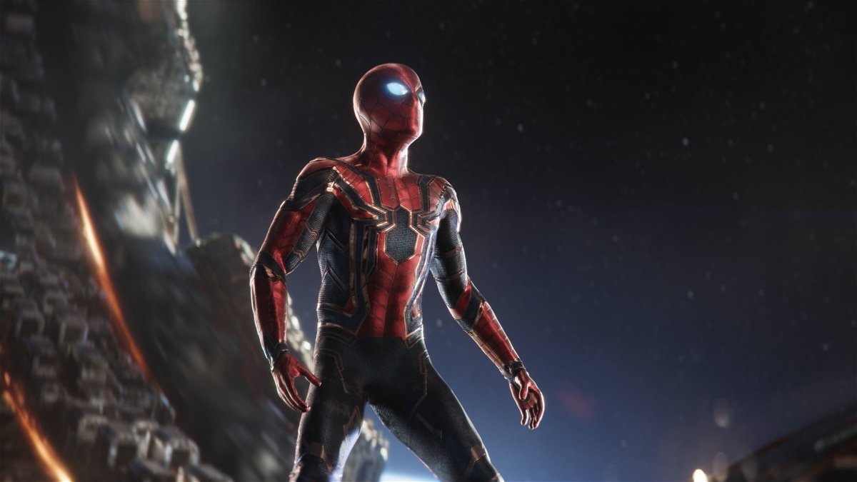 Spider-Man con il costume Iron Spider in una scena di Avengers: Infintiy War