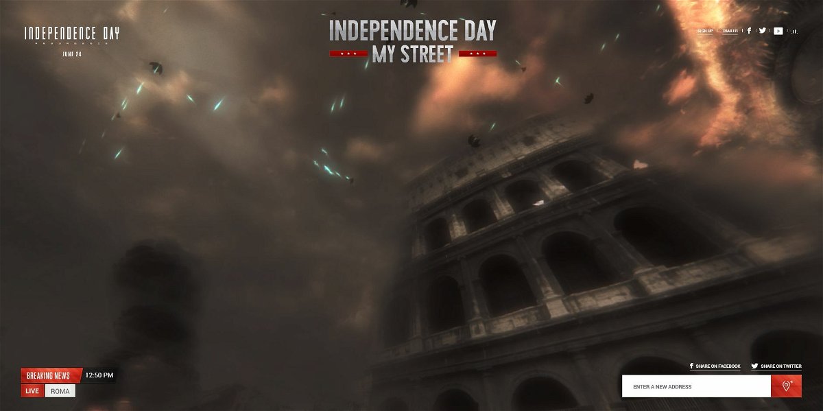 Gli alieni di Independence Day devastano il Colosseo