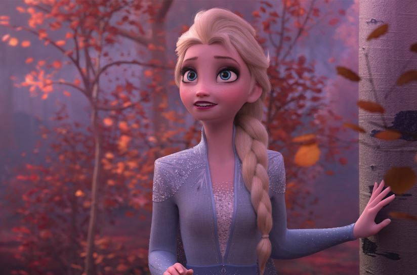 Clicca per vedere l'immagine originale Un'immagine che ritrae Elsa in Frozen 2 - Il segreto di Arendelle