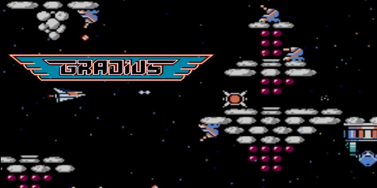 Un'immagine di Gradius, gioco di Konami