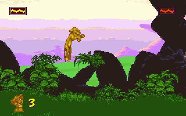 Un frame del videogioco Il Re Leone uscito nel 1994