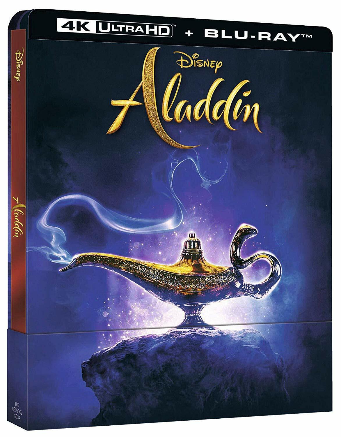 Clicca per vedere l'immagine originale La cover della versione Home Video di Aladdin