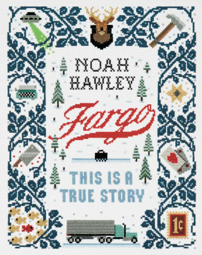 Clicca per vedere l'immagine originale La cover del libro Fargo: This Is a True Story, che sembra un tappeto natalizio