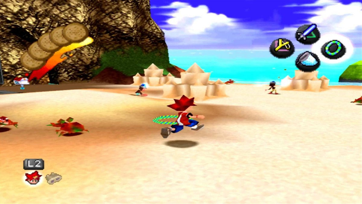 Un'immagine di gameplay da Ape Escape